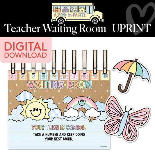 Printable Teacher Waiting Room | A Year In Pastel