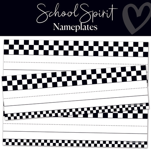 Black Checkerboard Name Plates