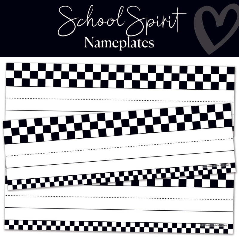 Black Checkerboard Name Plates