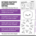 Load image into Gallery viewer, Printable Counting Spider Craftivity
