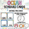 Editable Daily Schedule Cards | Ocean Themed | Ocean Classroom Decor