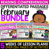 Valentine's Day Activities Reading Comprehension Passages February BUNDLE