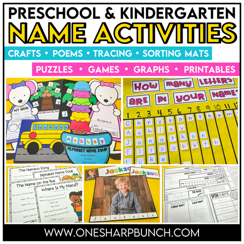 Name Activities and Crafts Bundle Editable Name Tracing Practice & Name Writing