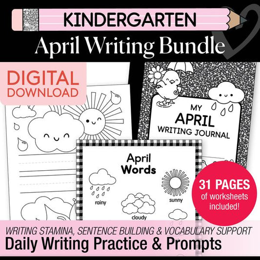 Printable Kindergarten April Writing Bundle