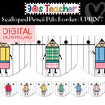 Load image into Gallery viewer, Printable Retro Pencil Pals Border | 90s Teacher
