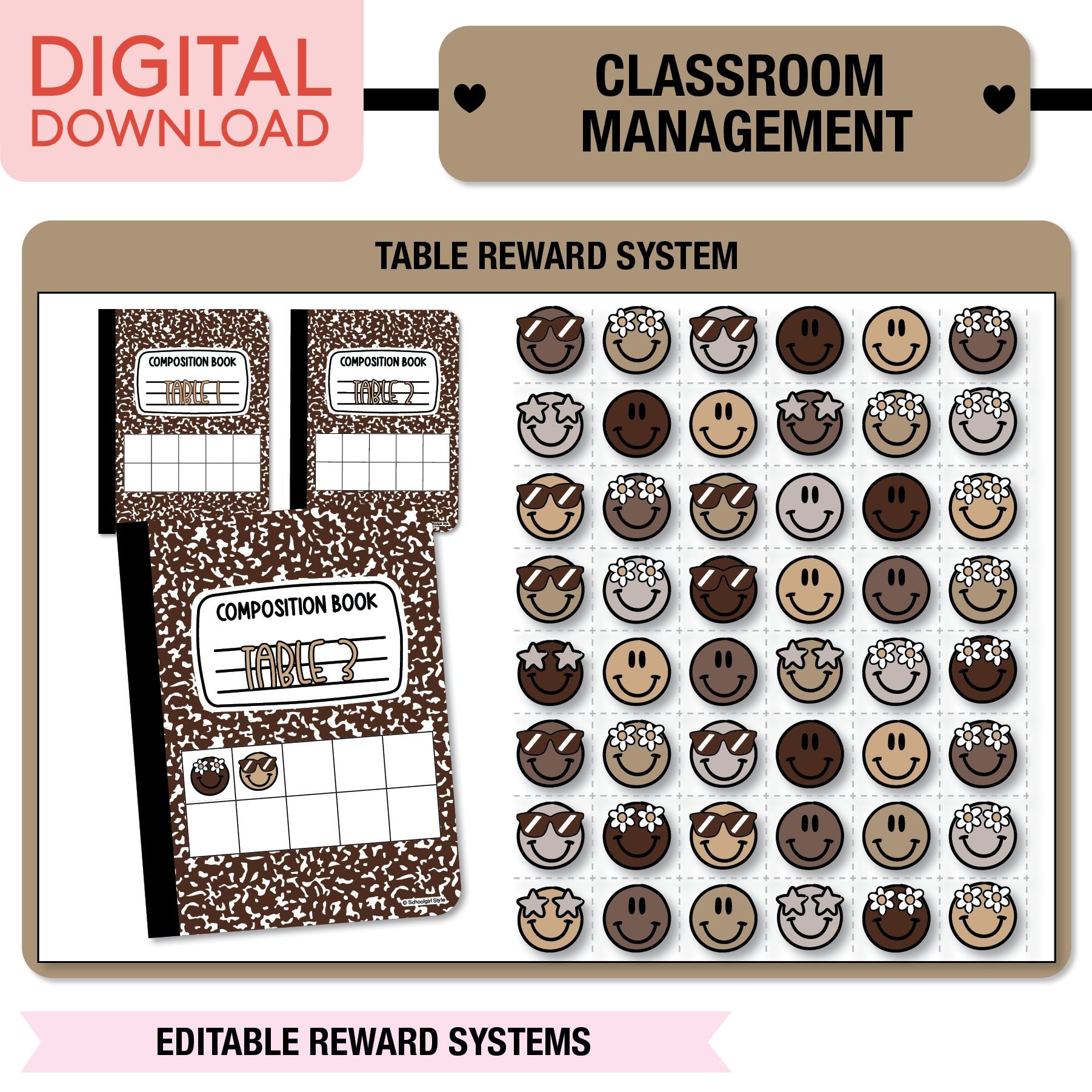 Printable Ultimate Neutral Classroom Management and Organization Bundle