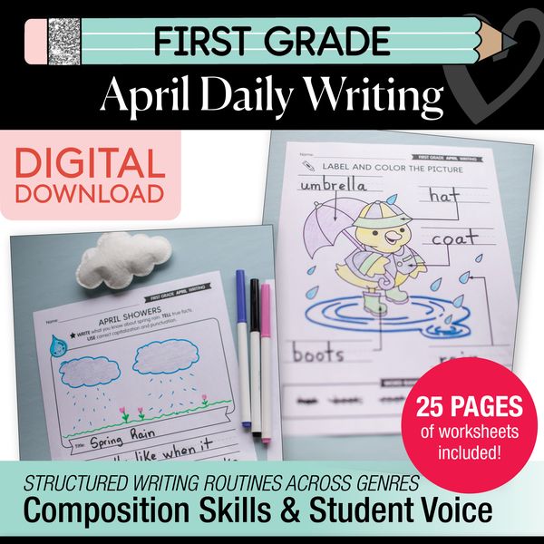 Printable First Grade April Daily Writing