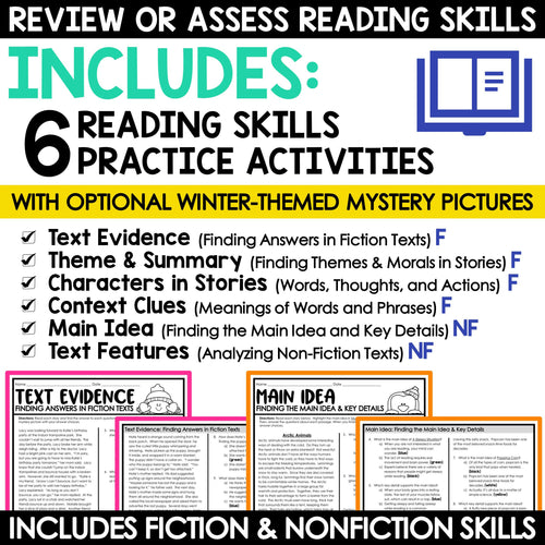 Winter Activities Reading Comprehension Passages and Questions | 3rd and 4th Grade | Printable Teacher Resources | A Love of Teaching