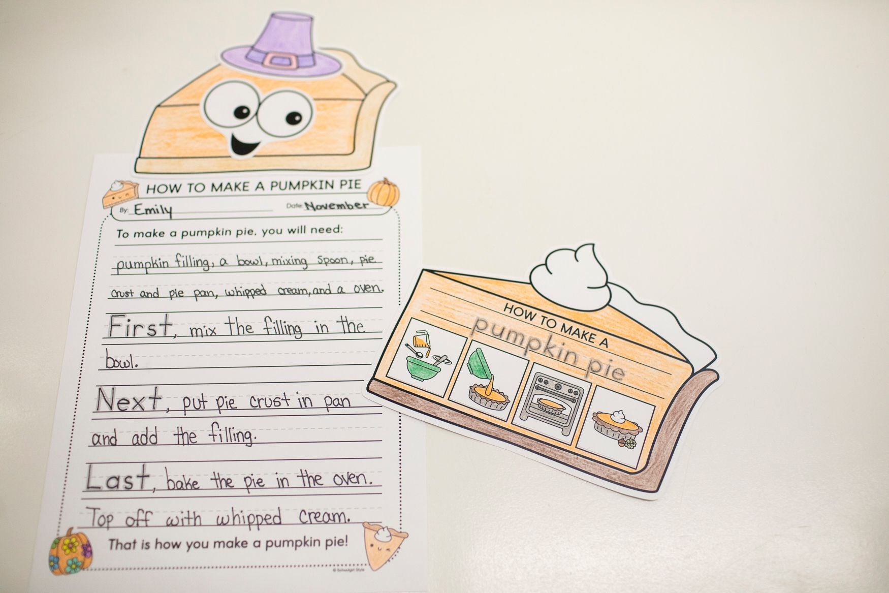 Printable How To Make A Pumpkin Pie Craftivity