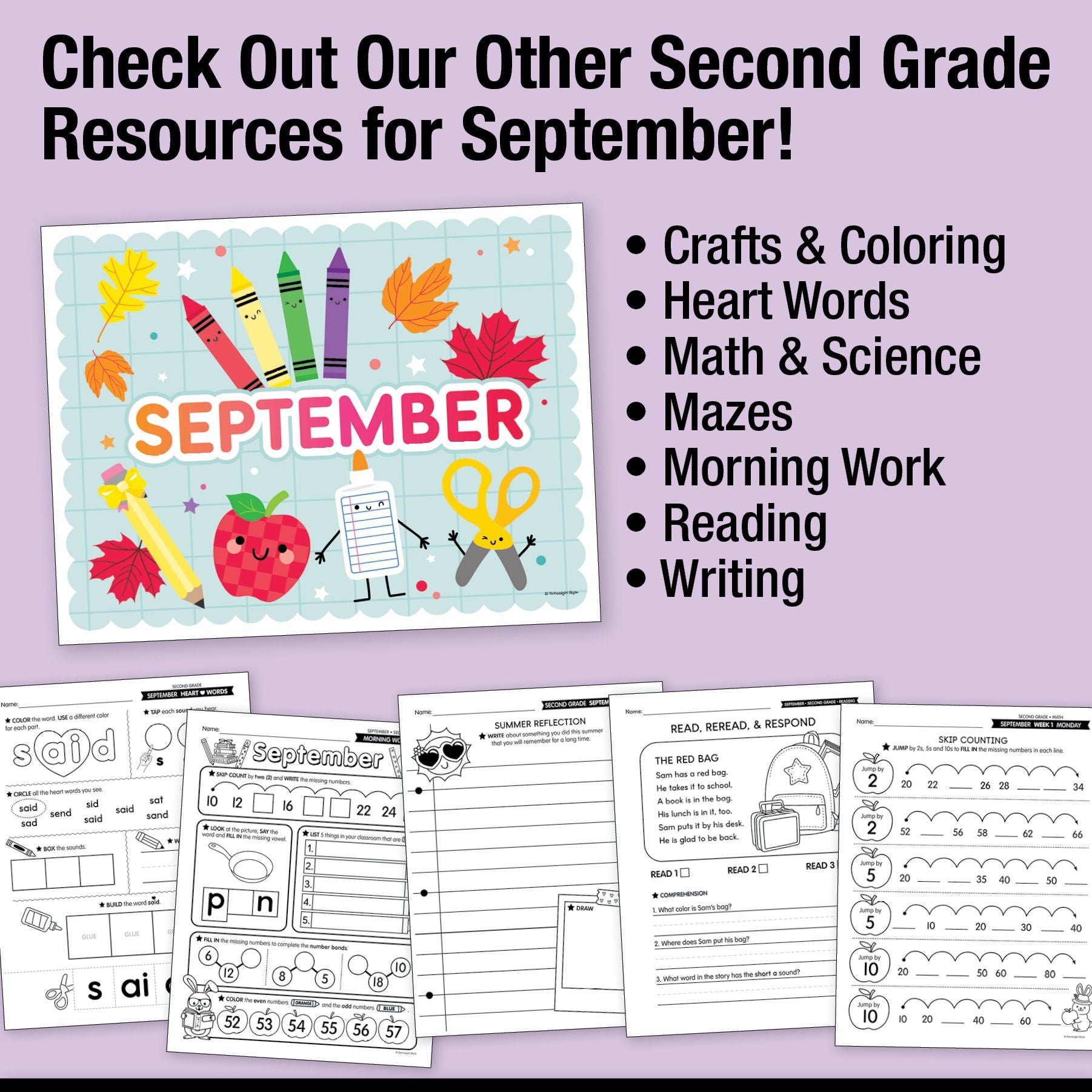 Second Grade September Daily Science of Reading