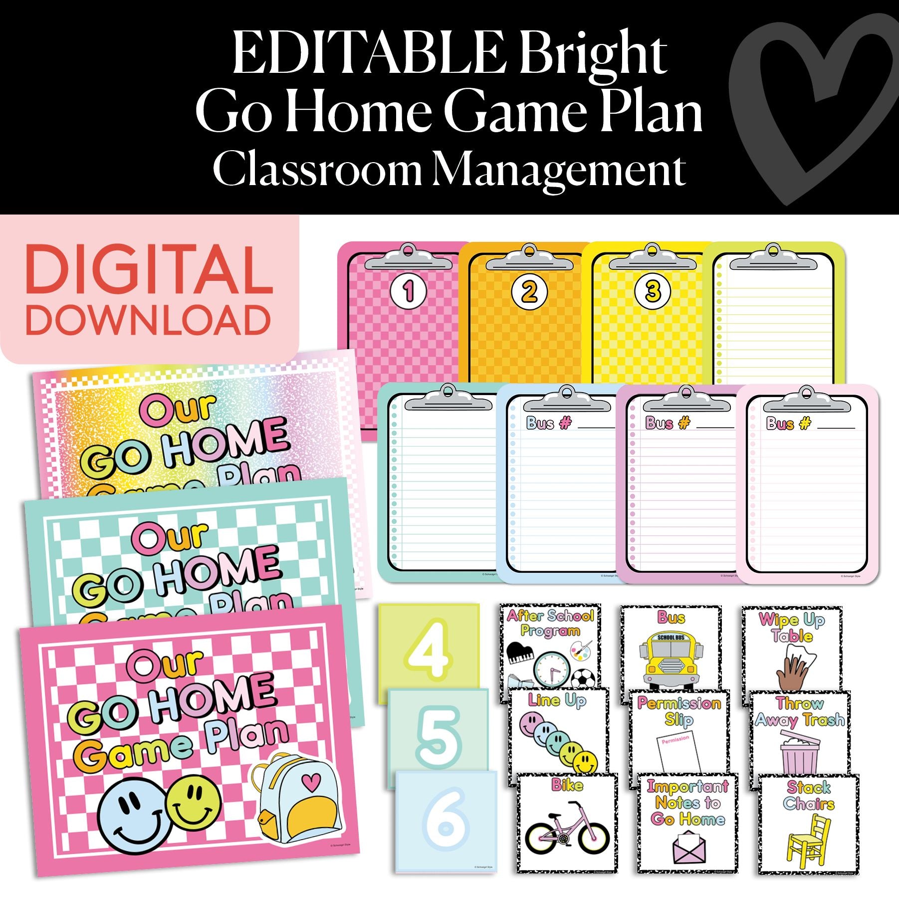 Printable Bright Go Home Game Plan