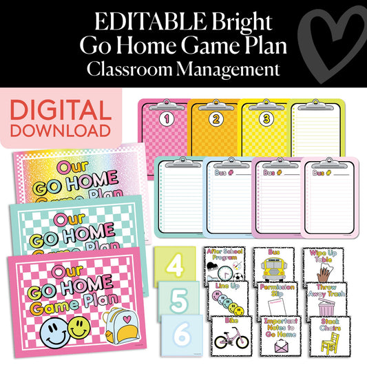 Printable Bright Go Home Game Plan