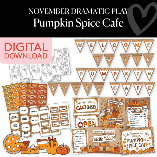 Printable November Dramatic Play Pumpkin Spice Cafe