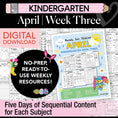 Load image into Gallery viewer, Printable Kindergarten April Week 3 Resources
