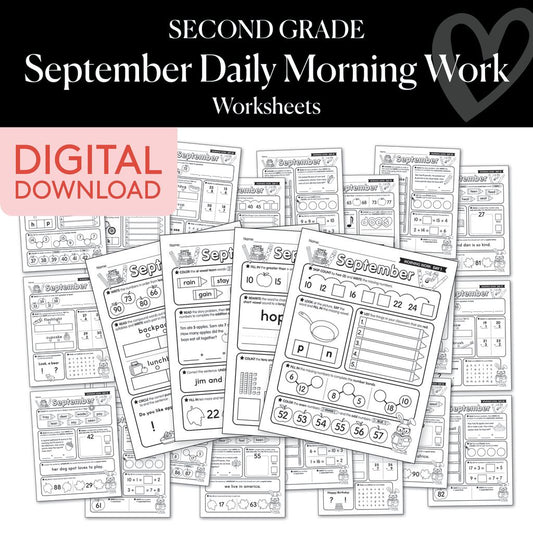 Second Grade September Daily Morning Work