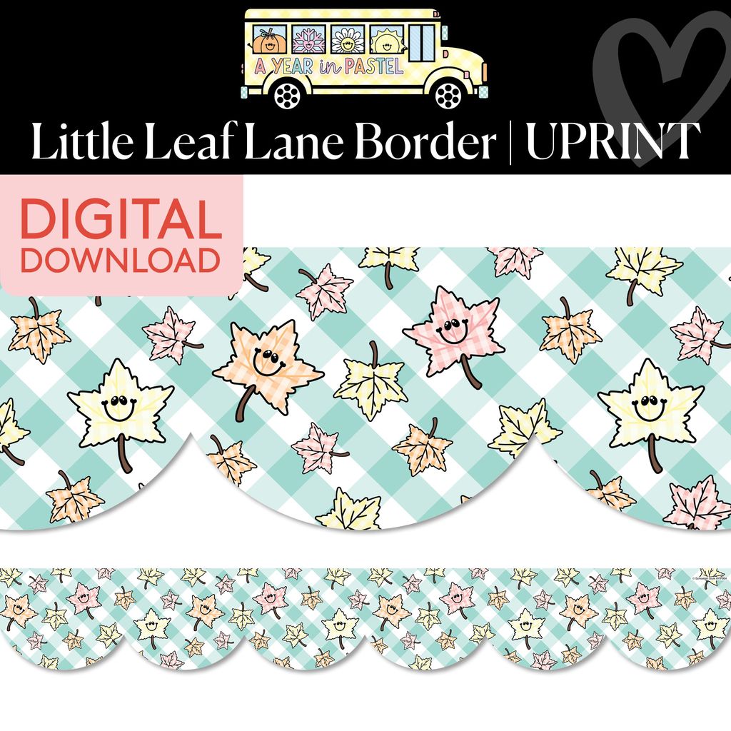 Printable Little Leaf Lane Border | A Year In Pastel
