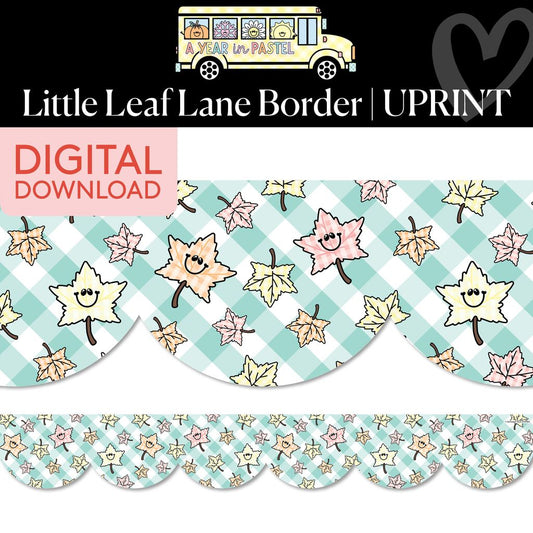 Printable Little Leaf Lane Border | A Year In Pastel