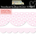 Load image into Gallery viewer, Printable Sweetheart Scallops Border | A Year In Pastel
