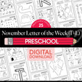 Load image into Gallery viewer, Printable Preschool November Letter of the Week (I-L)
