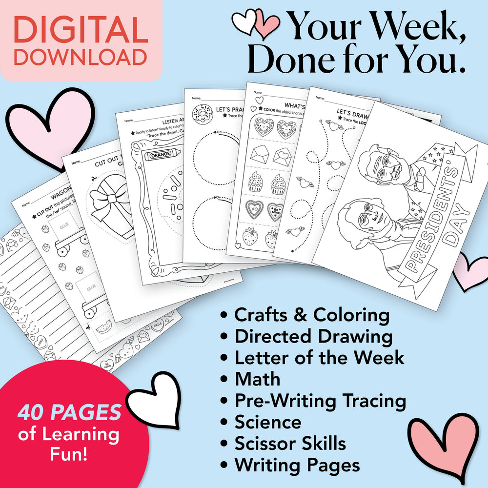 Printable Preschool February Week 3 Resources