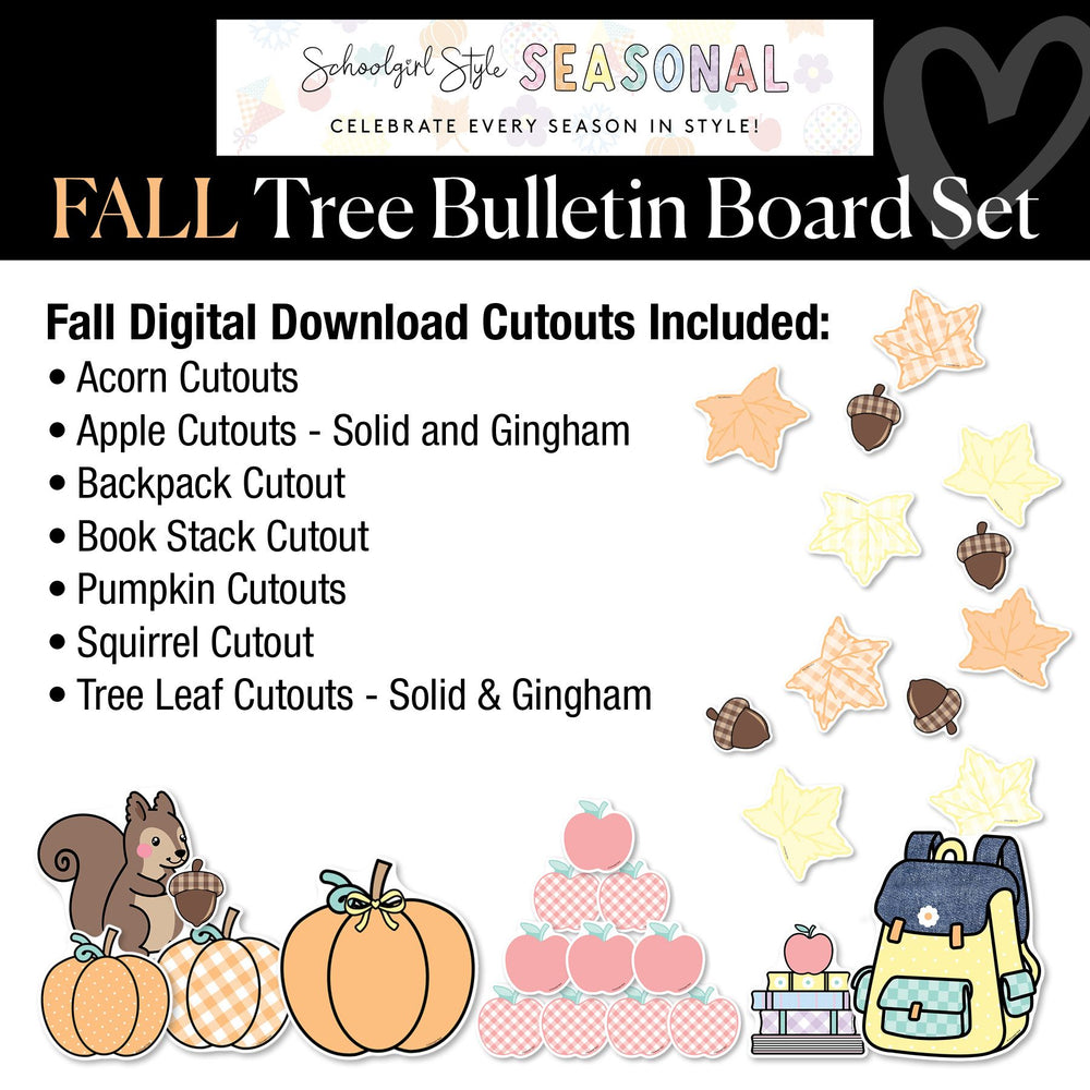 A Year In Pastel Tree Classroom Decor Bundle