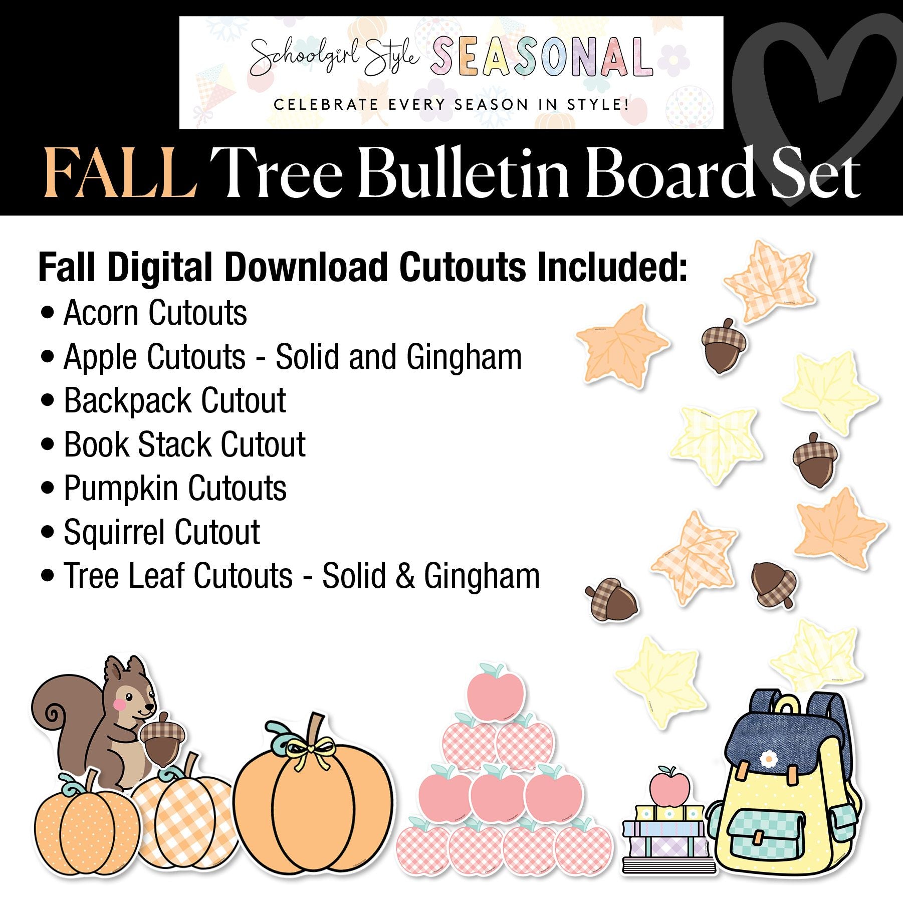 A Year In Pastel Tree Classroom Decor Bundle