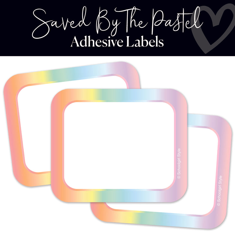 Saved By The Pastel Adhesive Labels 
