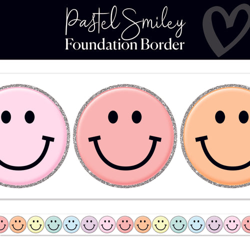 Pastel Smiley Straight Classroom Border