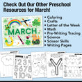 Load image into Gallery viewer, Printable Preschool March Directed Drawing Worksheets
