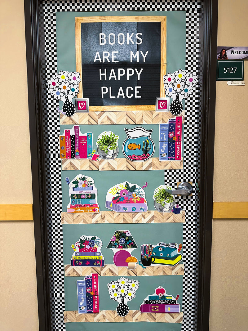 Reading Door Decor & Bulletin Board Set | Reading Month Classroom Decor UPRINT | Schoolgirl Style