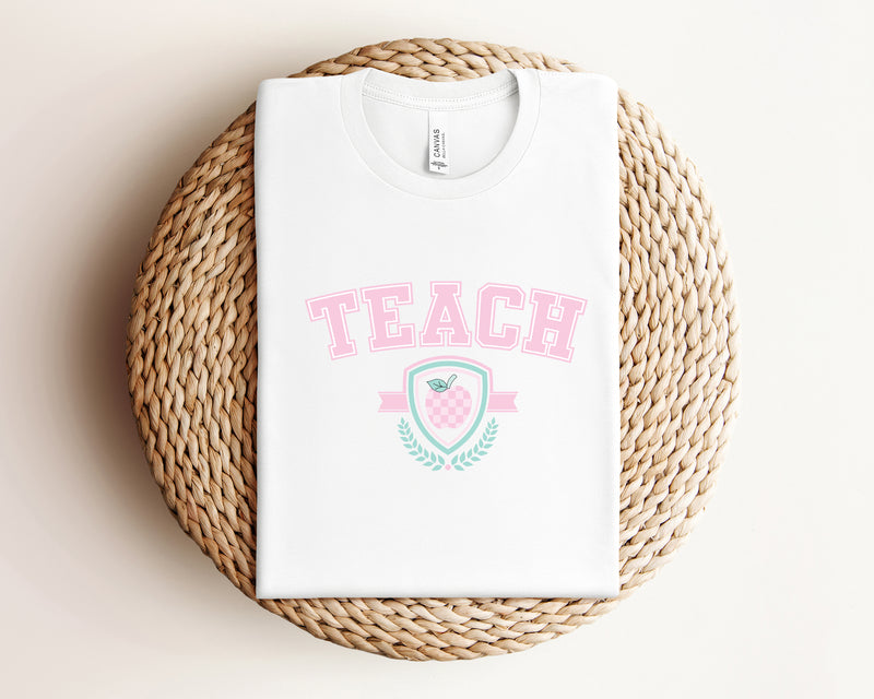 Pink Apple Teach T-shirt