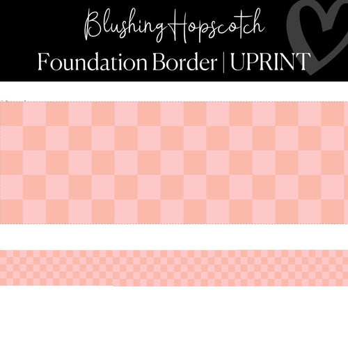 Printable Classroom Decor Pink Checkered Straight Border by UPRINT