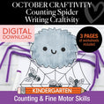 Load image into Gallery viewer, Printable Counting Spider Craftivity
