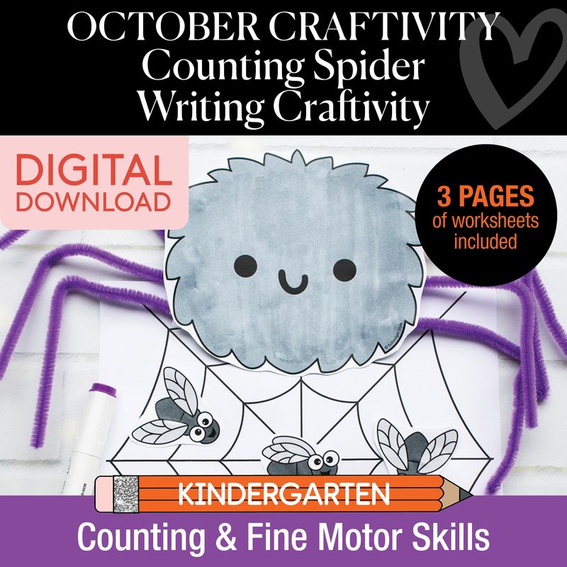 Printable Counting Spider Craftivity