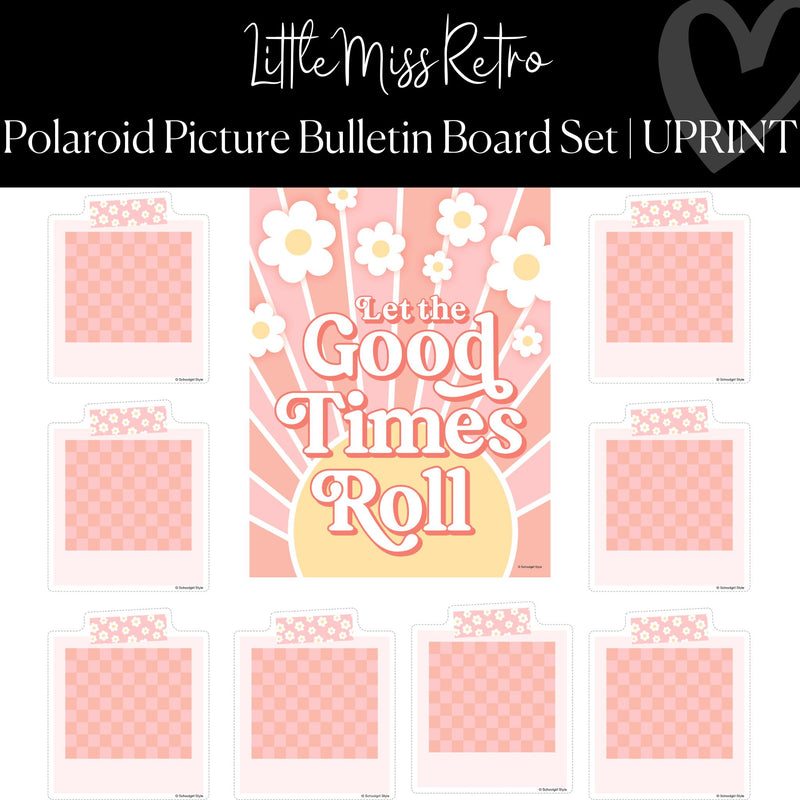 Printable Polaroid Picture Bulletin Board Set Retro Classroom Decor Little Miss Retro by UPRINT