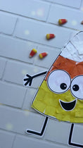 Load and play video in Gallery viewer, Printable Candy Corn Mosaic Craft
