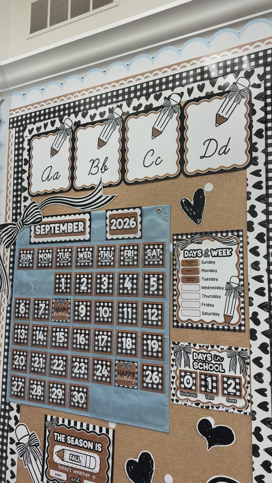 simply sweet pocket chart calendar