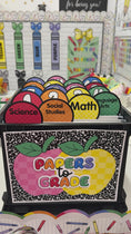 Load and play video in Gallery viewer, Printable Bright Rainbow Papers to Grade Folder & Pencil Classroom Labels |School Days
