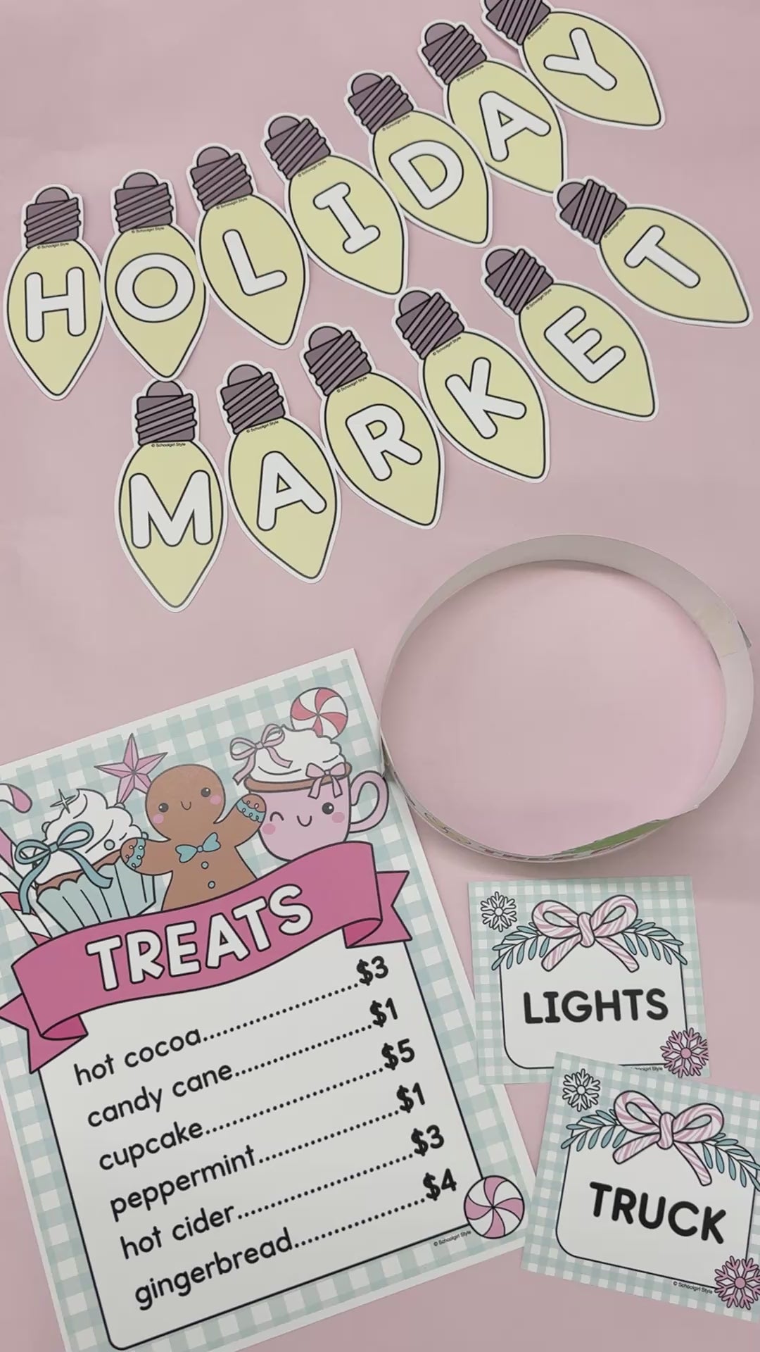 Printable December Dramatic Play Holiday Market and Tree Farm