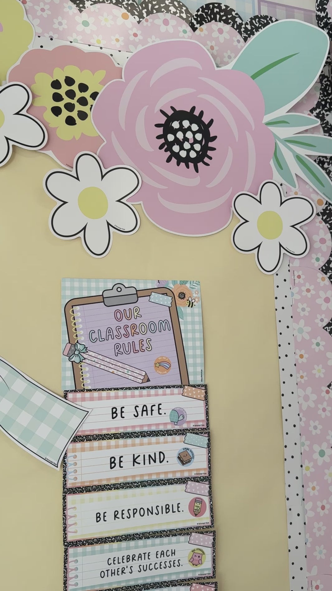 pastel editable rules posters 