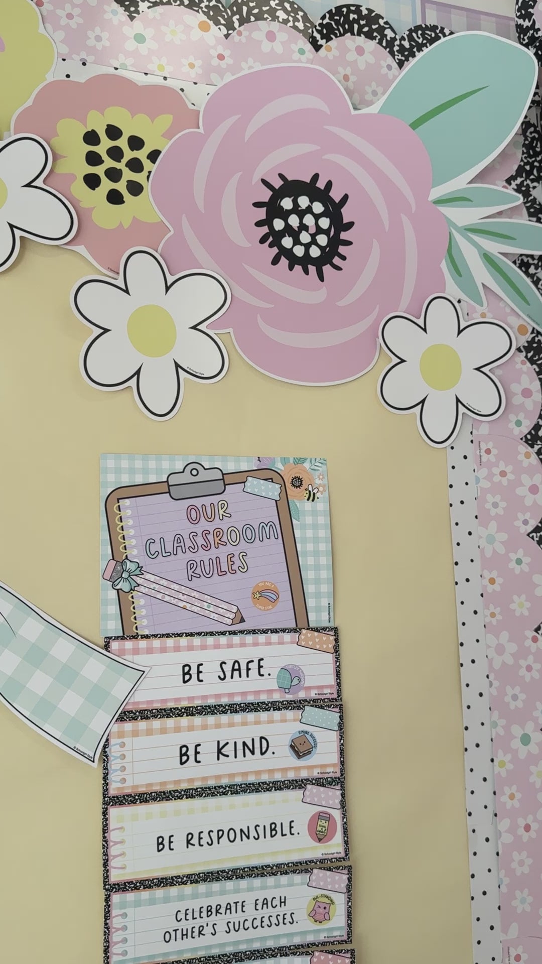 pastel editable rules posters 