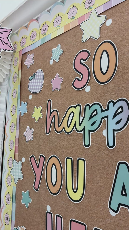 Printable So Happy You Are Here Door Decor | A Year In Pastel