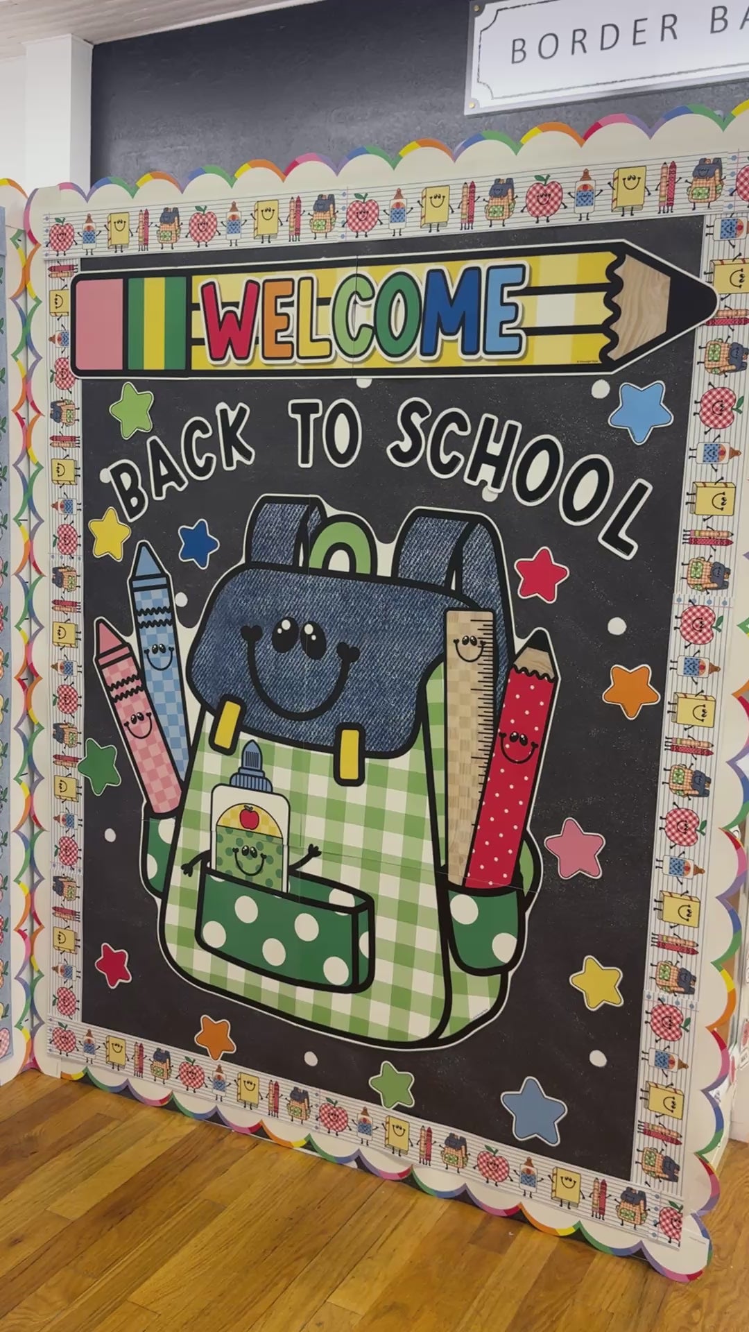 90s teacher welcome back to school seasonal bulletin board set 