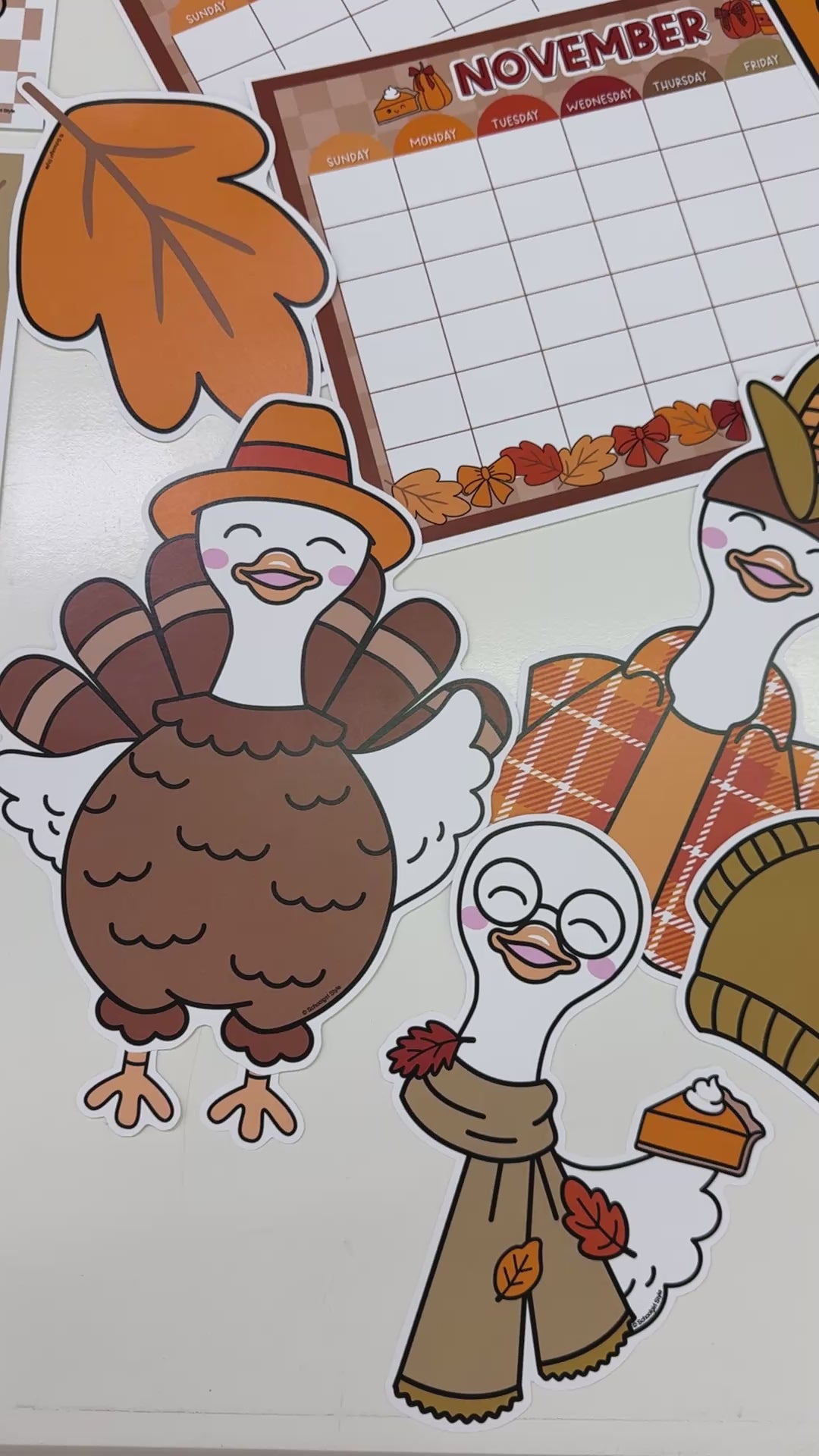 thanksgiving student work display 