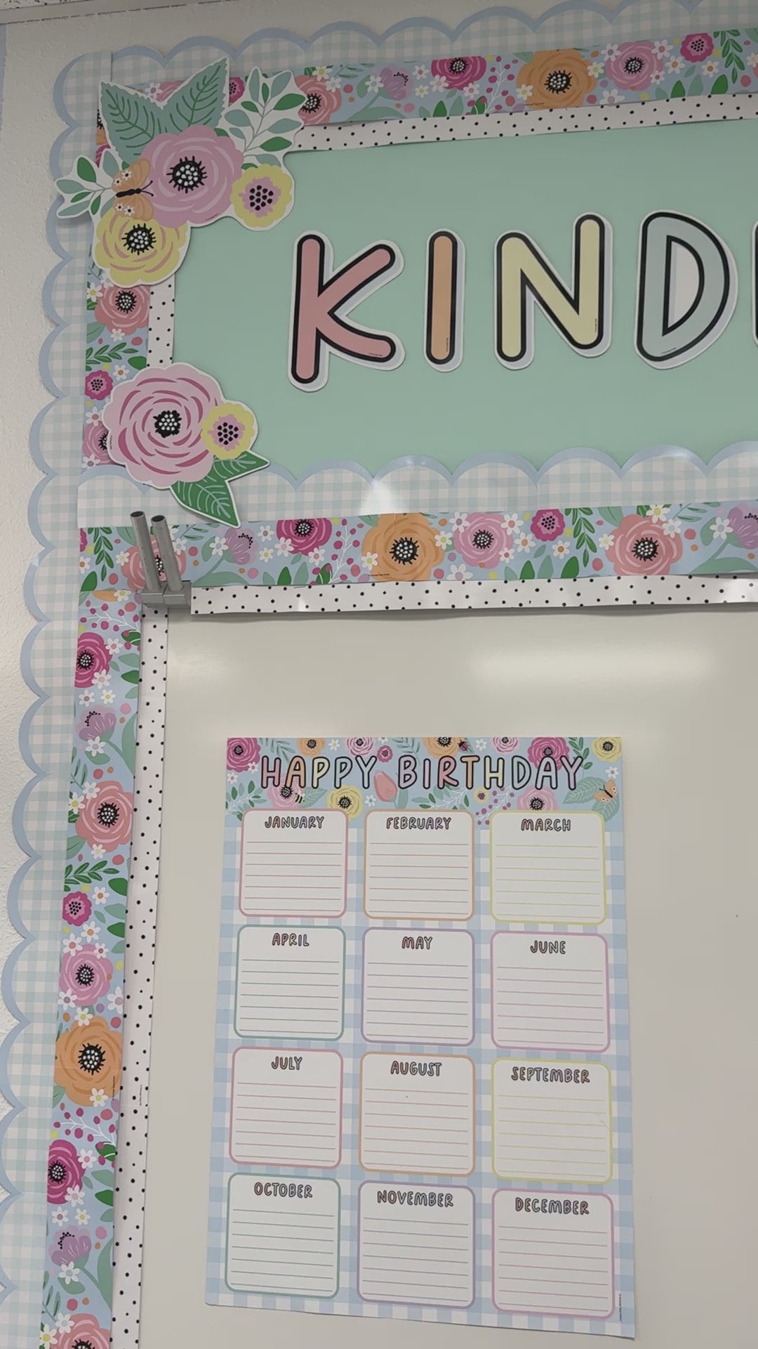 Pastel floral birthday chart 