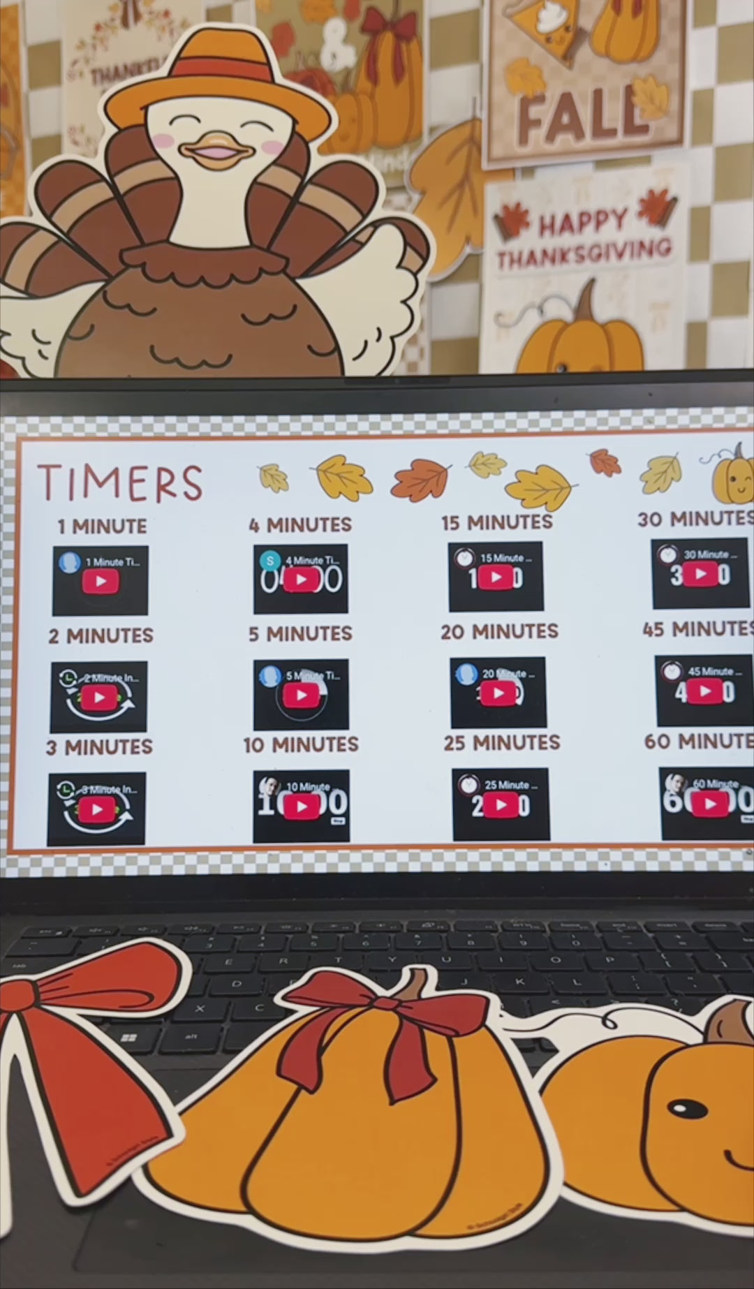 Thanksgiving Editable Google and Powerpoint Classroom Slides