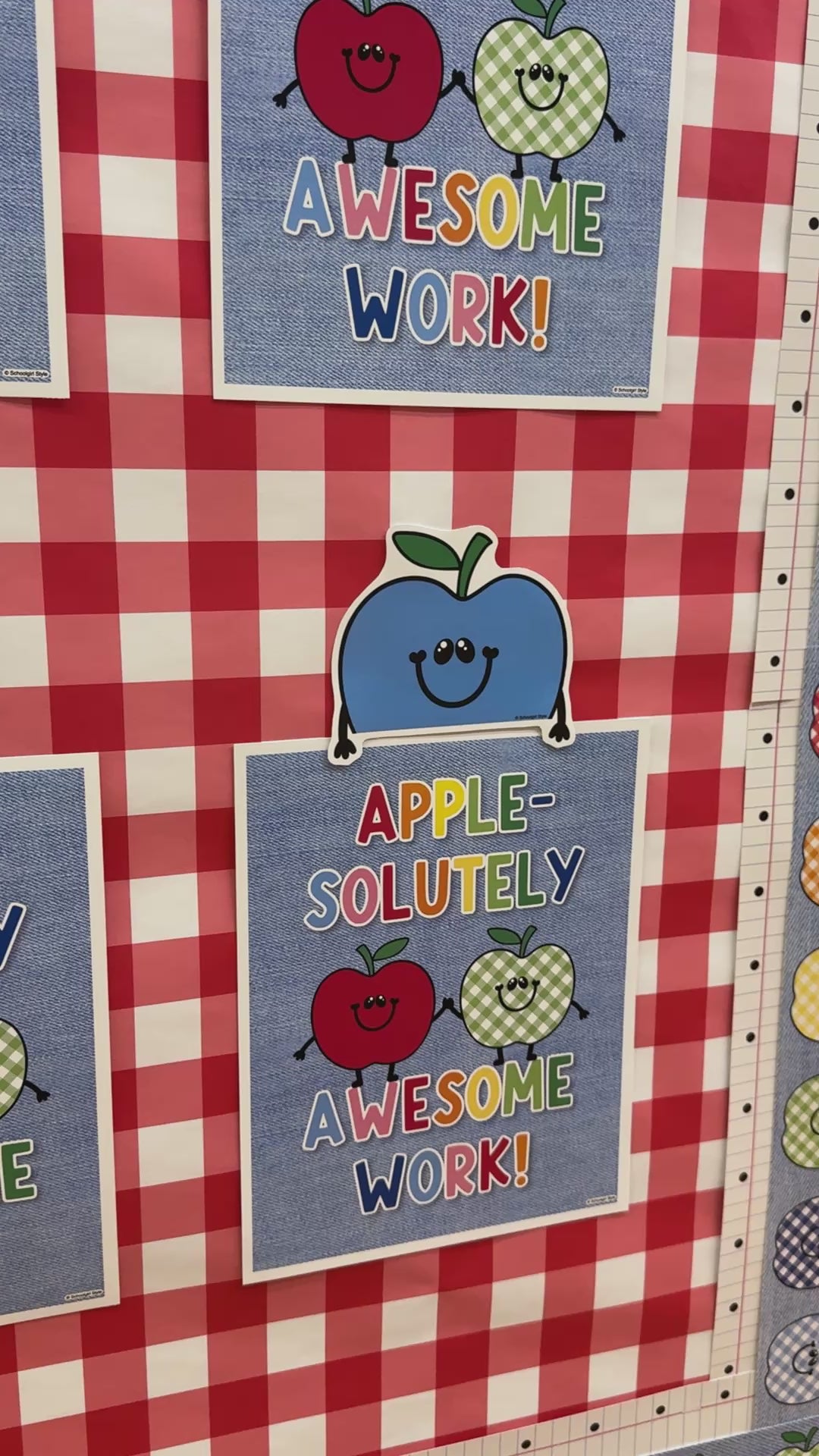 90s teacher student work display