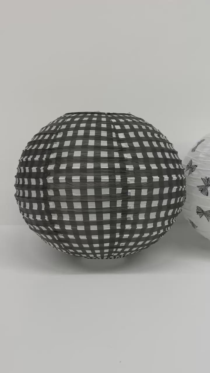 black and white lanterns