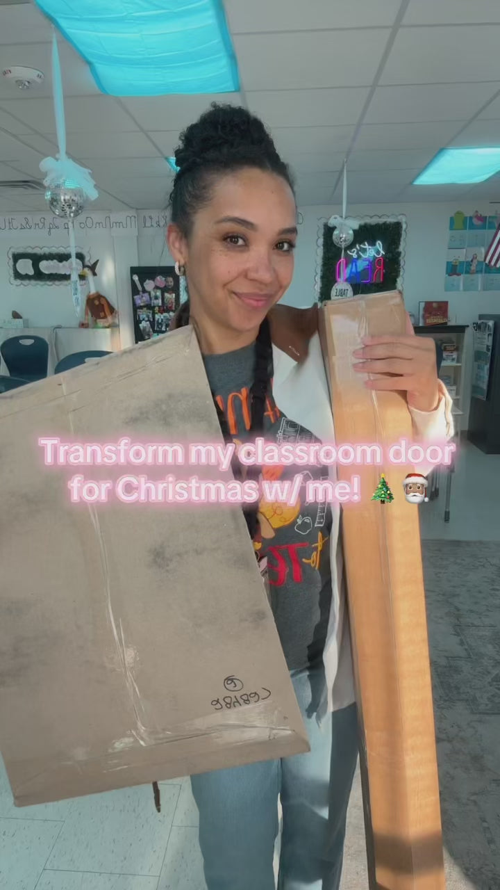 christmas classroom door decor