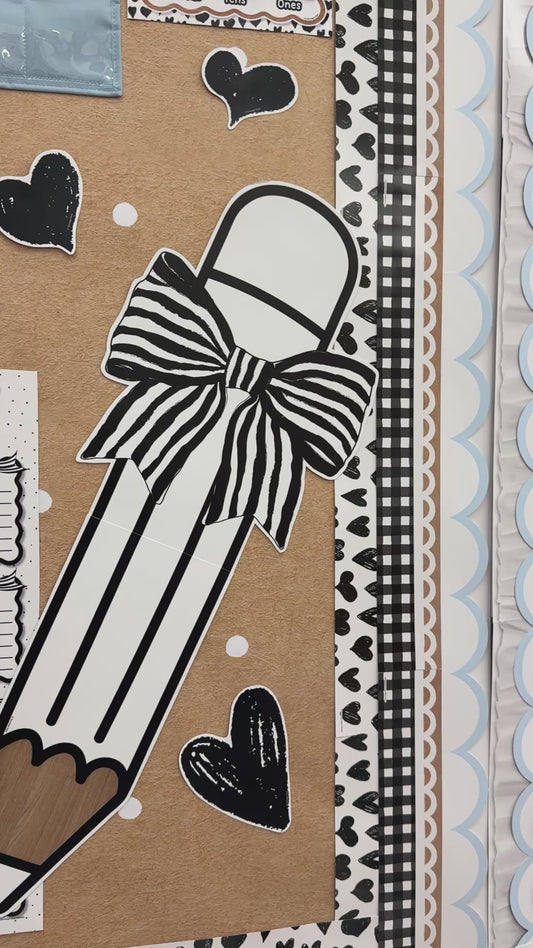 Classic Black and White Pencil Cutouts | Simply Sweet